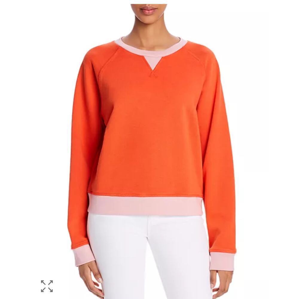 Comune Crewneck Colorblock Sweatshirt Pink/Coral Women's Size M